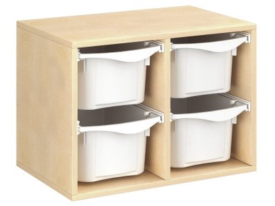 Zoom bild av MELAMINE COATED CABINET H: 51 cm - L: 70.5 cm 4 trays on rails