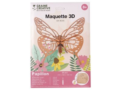 Zoom bild av 3D MODEL TO DECORATE Butterfly