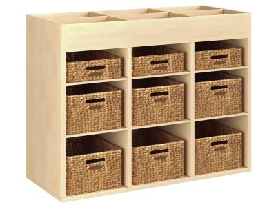 Zoom bild av MELAMINE CABINET H: 81 cm - L: 105 cm 9 baskets 6 shelves