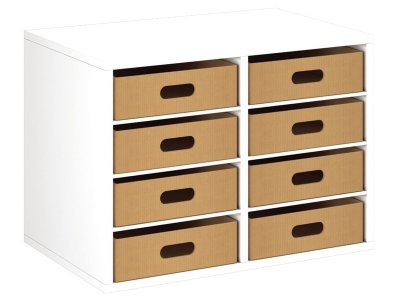 Zoom bild av MELAMINE COATED UNIT H: 51 cm - W: 70.5 cm 8 cardboard containe