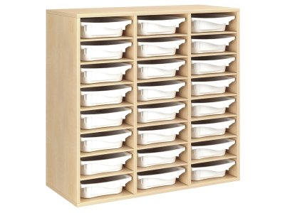 Zoom bild av MELAMINE COATED CABINET H: 102 cm - L: 105 cm 24 trays 21 shelv