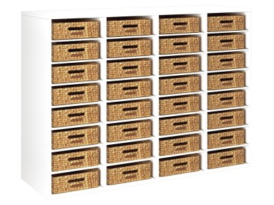 Zoom bild av MELAMINE CABINET H: 102 cm - L: 139 cm 32 baskets 28 shelves