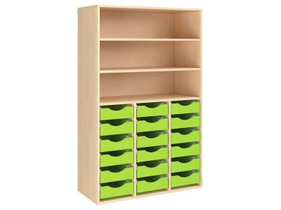Zoom bild av MELAMINE CABINET H: 162 cm - L: 105 cm 18 trays 3 shelves