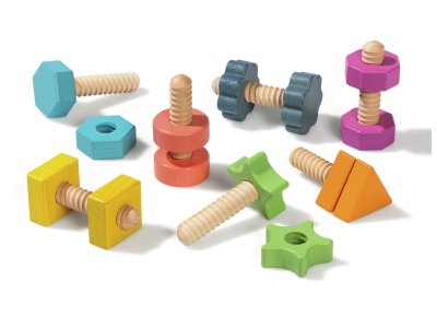 Zoom bild av Rainbow nuts and screws SCREWING GAME