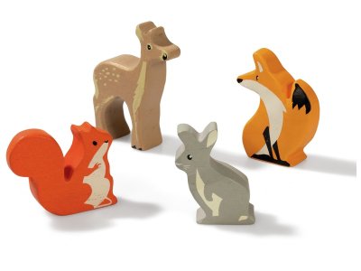 Zoom bild av WOODEN FIGURINE Forest Animals