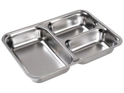Zoom bild av STAINLESS STEEL TABLEWARE 3-compartment tray