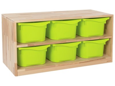Zoom bild av SOLID WOODEN UNIT 6 containers 1 shelf