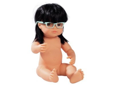 Zoom bild av INCLUSIVE DOLL 38 CM Alma (GLASSES)