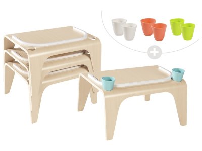 Zoom bild av SET OF 4 FLOOR WORK TABLES