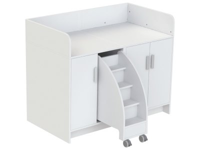 Zoom bild av KAZÉO CHANGING TABLE 140 cm 9 shelves, 3 doors and 1 set of step