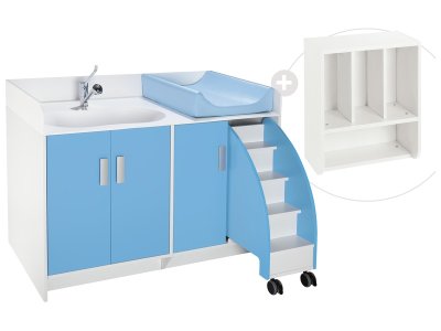 Zoom bild av KAZÉO CHANGING UNIT KIT WITH SOLID SURFACE BATHTUB L: 137.5 cm
