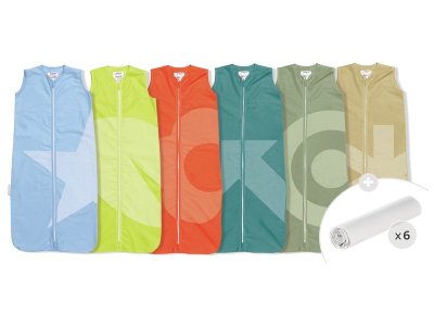 Zoom bild av 6 LARGE ULTRA-LIGHTWEIGHT SLEEPING BAGS + 6 JERSEY FITTED SHEETS