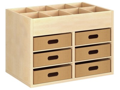 Zoom bild av MELAMINE COATED UNIT H: 51 cm - W: 70.5 cm 6 cardboard containe