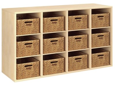 Zoom bild av MELAMINE CABINET H: 81 cm - L: 139 cm 12 baskets 8 shelves