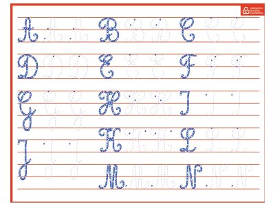 Zoom bild av WRITING BOARD Cursive capital letters