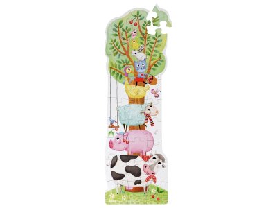 Zoom bild av Day and night on the farm GLOW-IN-THE-DARK GIANT PUZZLE