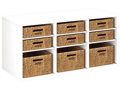Zoom bild av MELAMINE CABINET H: 51 cm - L: 105 cm 9 baskets 6 shelves