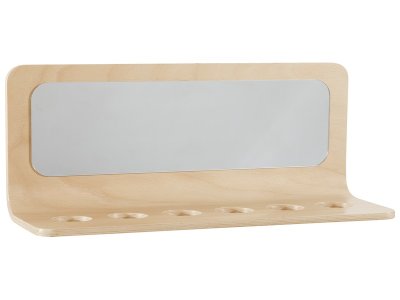 Zoom bild av Curvy BEAKER HOLDER WALL SHELF AND MIRROR Without beaker