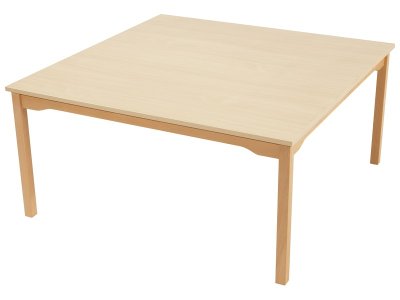 Zoom bild av MELAMINE TABLE TOP ? WOODEN LEGS ? 120x120 cm square