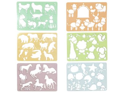 Zoom bild av Animals DRAWING STENCIL SET