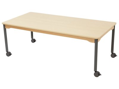 Zoom bild av LAMINATED TABLE TOP LEGS WITH CASTORS 160x80 cm rectangle