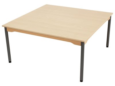 Zoom bild av MELAMINE TABLE TOP ? METAL LEGS ? 120x120 cm square