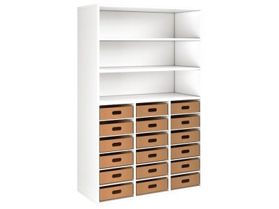 Zoom bild av MELAMINE COATED CABINET H: 162 cm - L: 105 cm 18 cardboard conta