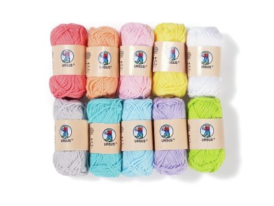 Zoom bild av Cotton BALLS OF THREAD Pastel colours