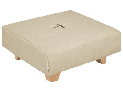Zoom bild av SQUARE POUFFE With Cocoon Comfort wooden legs