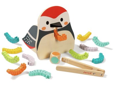 Zoom bild av Woodpeckers and caterpillars MOTOR SKILLS GAME