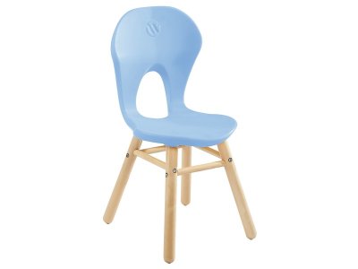 Zoom bild av Easy SHELL CHAIR with 4 wooden legs T3