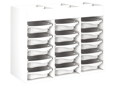 Zoom bild av MELAMINE CABINET H: 81 cm - L: 105 cm 15 trays on rails