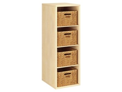 Zoom bild av MELAMINE CABINET H: 102 cm - L: 36 cm 4 baskets 3 shelves