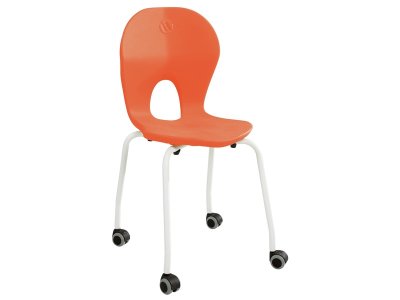 Zoom bild av Easy SHELL CHAIR with 4 legs on castors T4