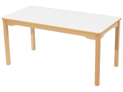 Zoom bild av WIPE-CLEAN TABLE TOP WOODEN LEGS 120x60 cm rectangle