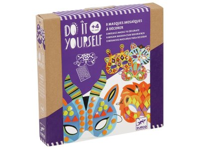 Zoom bild av MOSAIC MASKS TO DECORATE Jungle animals