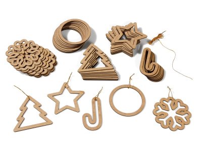 Zoom bild av HOLLOW CHRISTMAS SHAPES TO DECORATE