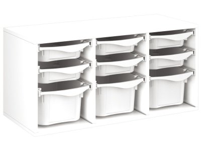 Zoom bild av MELAMINE CABINET H: 51 cm - L: 105 cm 9 trays on rails