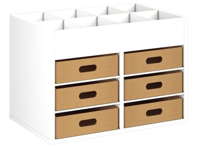 Zoom bild av MELAMINE COATED UNIT H: 51 cm - W: 70.5 cm 6 cardboard containe