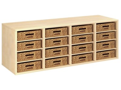 Zoom bild av MELAMINE UNIT H: 51 cm - L: 139 cm 16 baskets 12 shelves