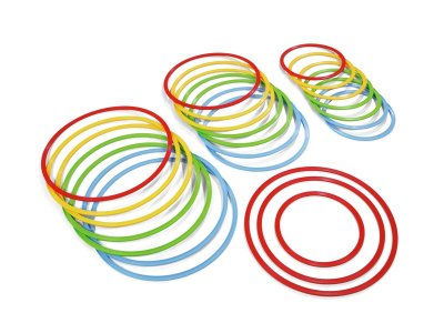 Zoom bild av MAXI PACK OF 24 FLAT HOOPS, Ø 35, 50 and 60 cm