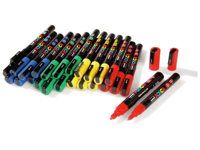 Zoom bild av POSCA MARKERS POT OF 26 GOUACHE MARKERS + 12 REFILLS Classic col