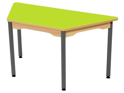 Zoom bild av LAMINATED TABLE TOP GREY METAL LEGS trapezium