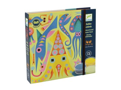 Zoom bild av Marine animals GLOW-IN-THE-DARK COLOURED SAND CARD set