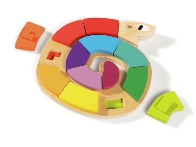 Zoom bild av Coloured snake LIFT-OUT PUZZLE