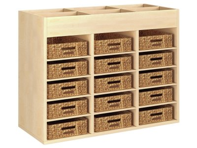 Zoom bild av MELAMINE COATED UNIT H: 81 cm - W: 105 cm 15 baskets 12 shelves