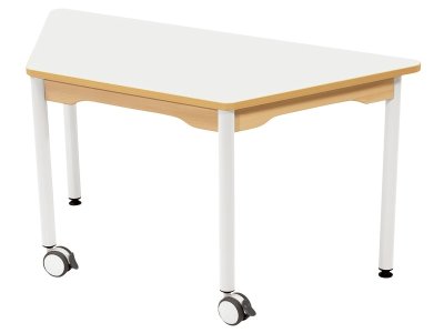 Zoom bild av LAMINATED TABLE TOP ? METAL LEGS WITH CASTORS ? 120x60 cm - S3 -