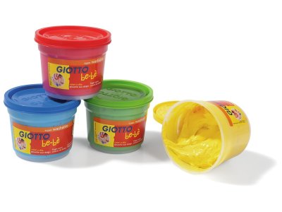 Zoom bild av GOUACHE FINGER PAINT Primary colours Be-bè 4 x 150 ml