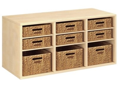 Zoom bild av MELAMINE COATED UNIT H: 51 cm - W: 105 cm 9 baskets 6 shelves