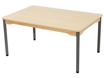 Zoom bild av LAMINATED TABLE TOP GREY METAL LEGS 120x80 cm rectangle